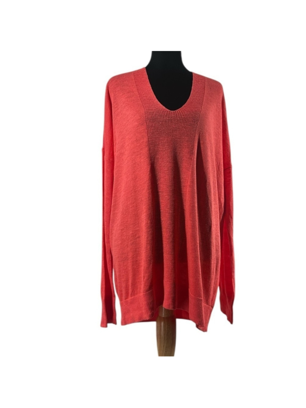 Banana Republic sweater Coral lightweight knit v-neck sz xl NWT
